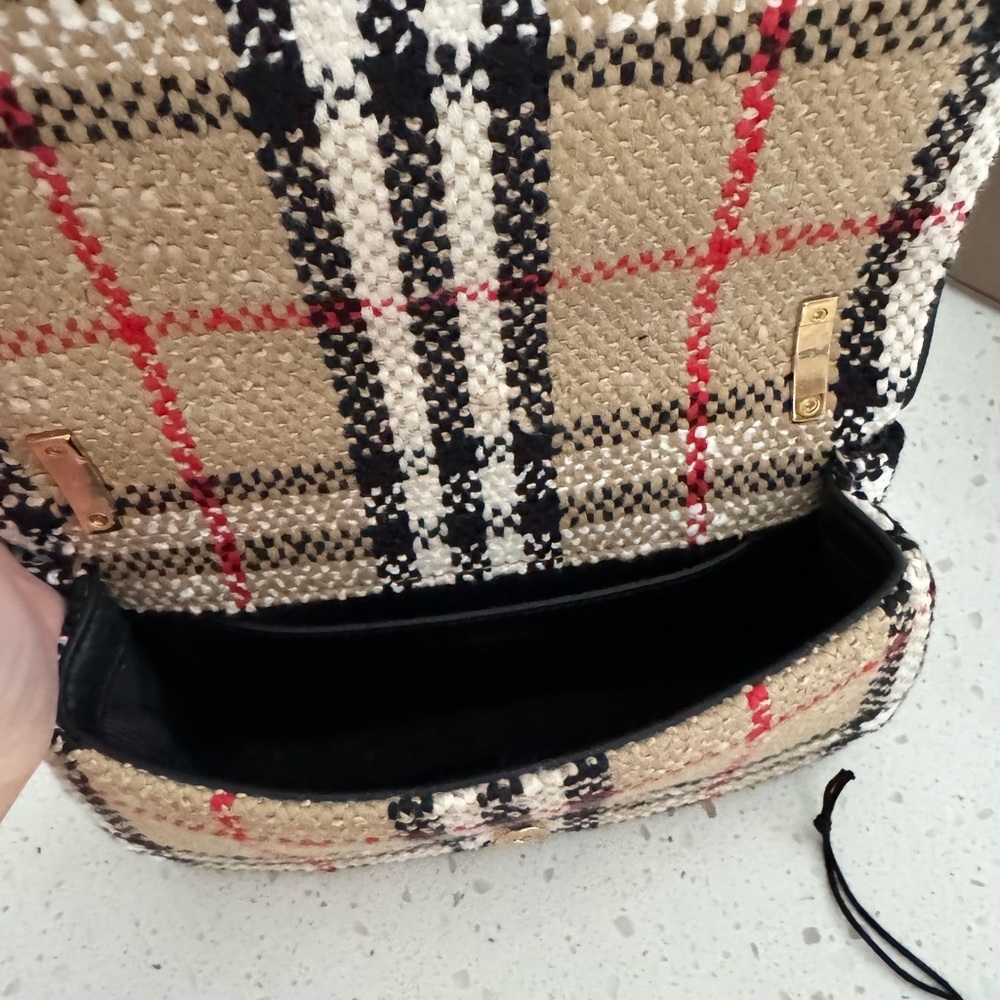 Burberry Beige and Black Plaid Crossbody Bag - Picture 5 of 16